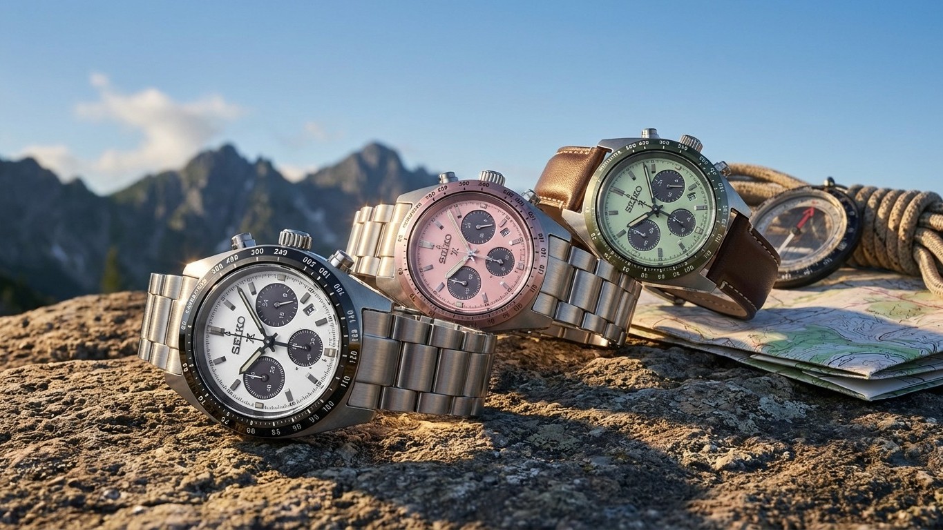 La montre idéale pour l'aventurier : le chronographe solaire Seiko Prospex Speedtimer fonctionne à l'énergie solaire avec ...