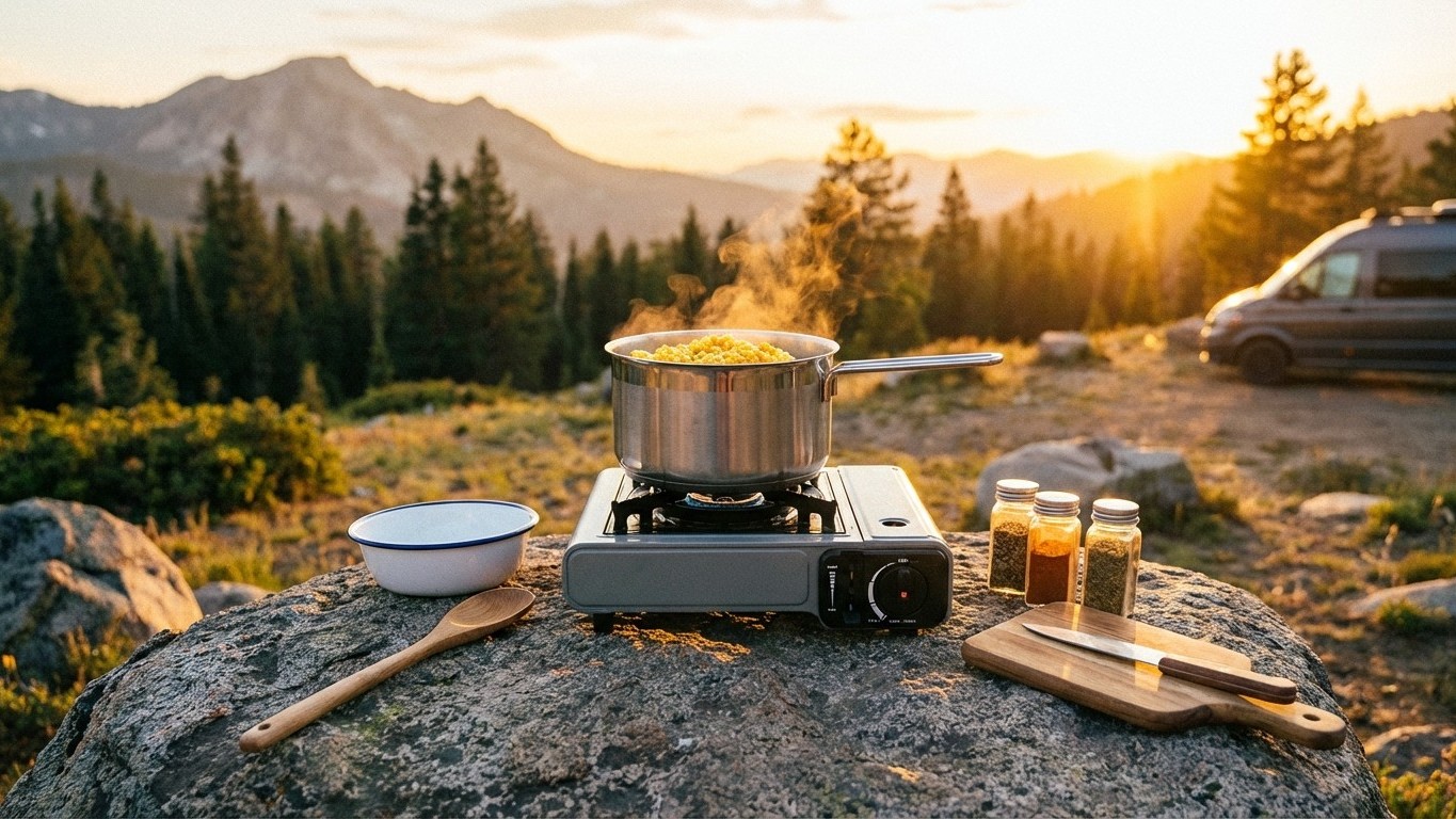 J'ai préparé un risotto parfait en pleine nature sans électricité grâce à cet équipement compact