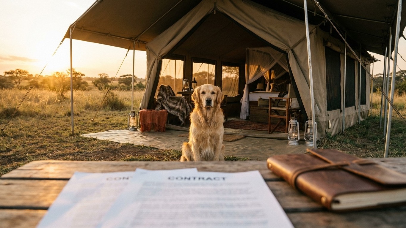 Glamping avec mon chien : cette ligne du contrat que personne ne lit change tout