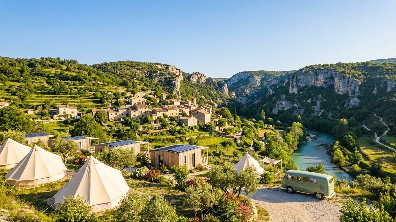 Ce village du sud de la France cache un joyau pour les amoureux de van et de glamping