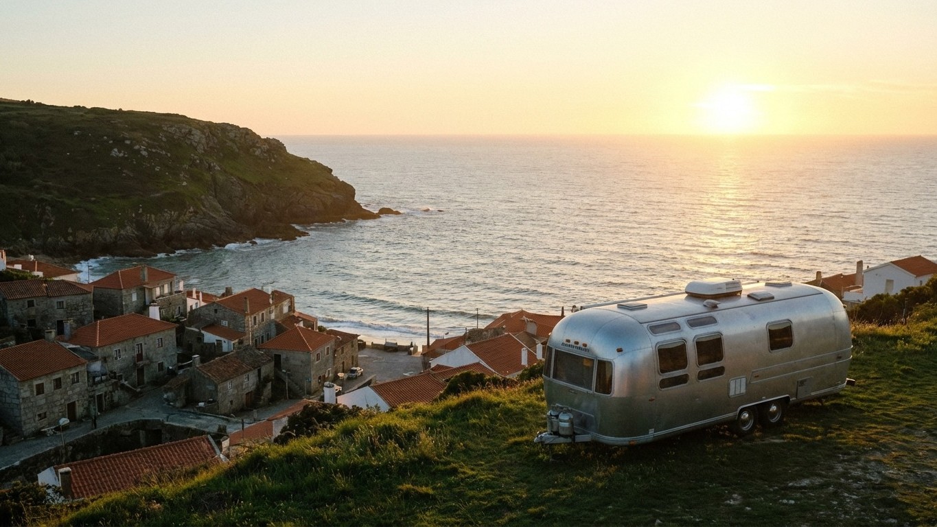 J'ai garé mon Airstream dans ces villages portugais déserts : l'océan sans personne