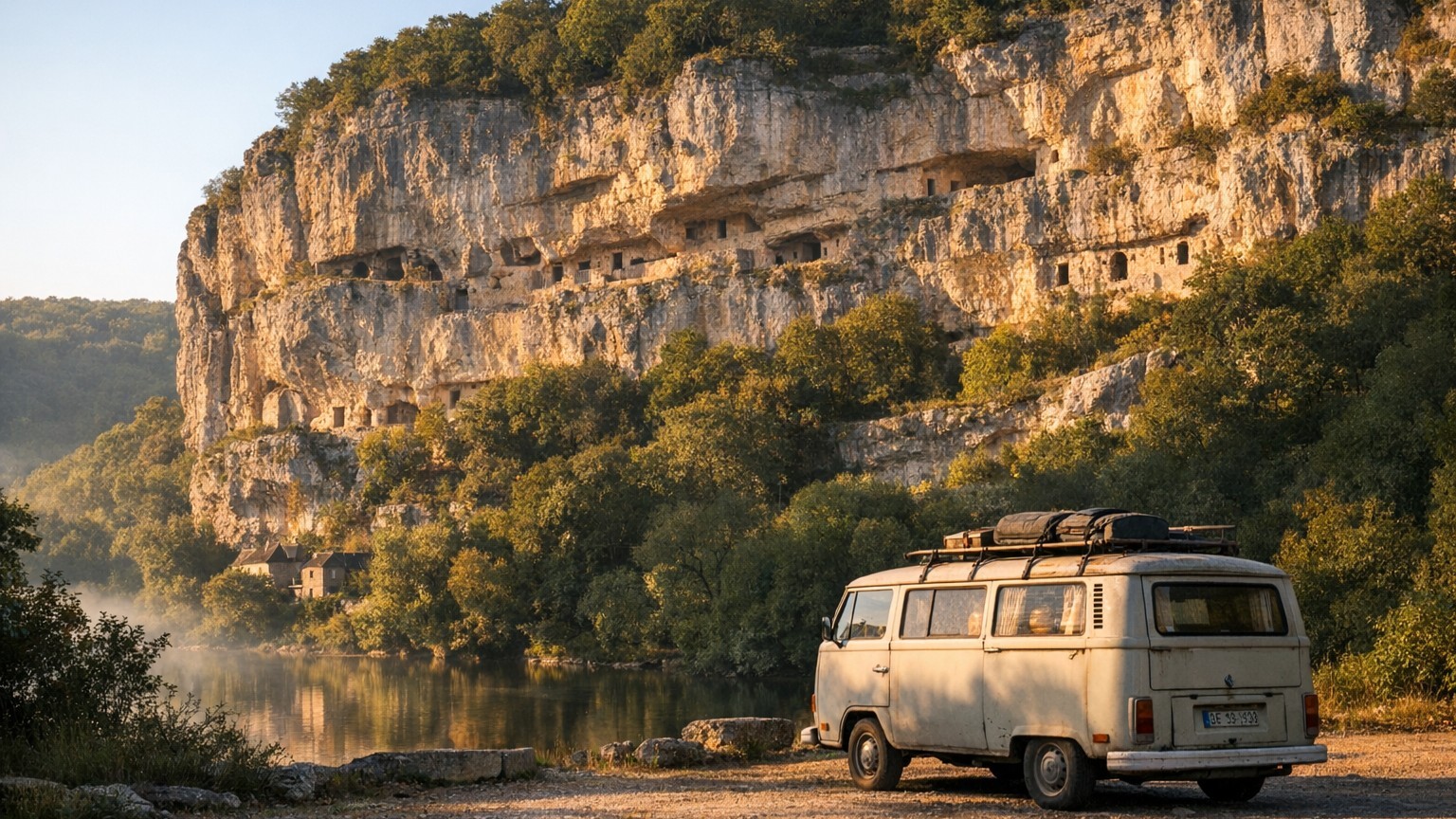 « On a garé le van devant un village creusé dans la falaise » : cette destination troglodyte française que presque personn...