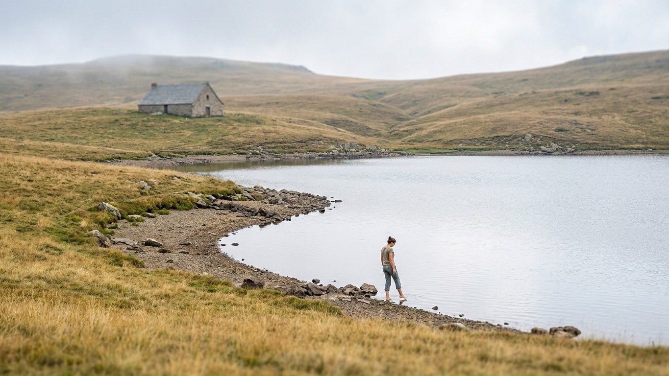 On file tous vers le Sud pour l'été, sauf ces voyageurs qui montent à 900 m sur ce plateau où les lacs restent à 20°C en j...