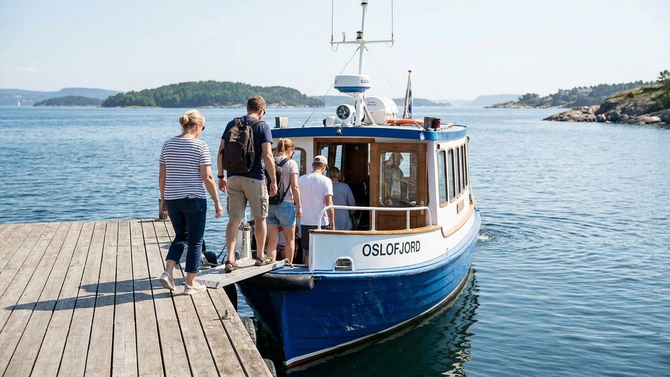 J'ai payé une croisière dans le fjord d'Oslo plusieurs centaines de couronnes : au ponton d'à côté, j'ai vu ce que sortaie...