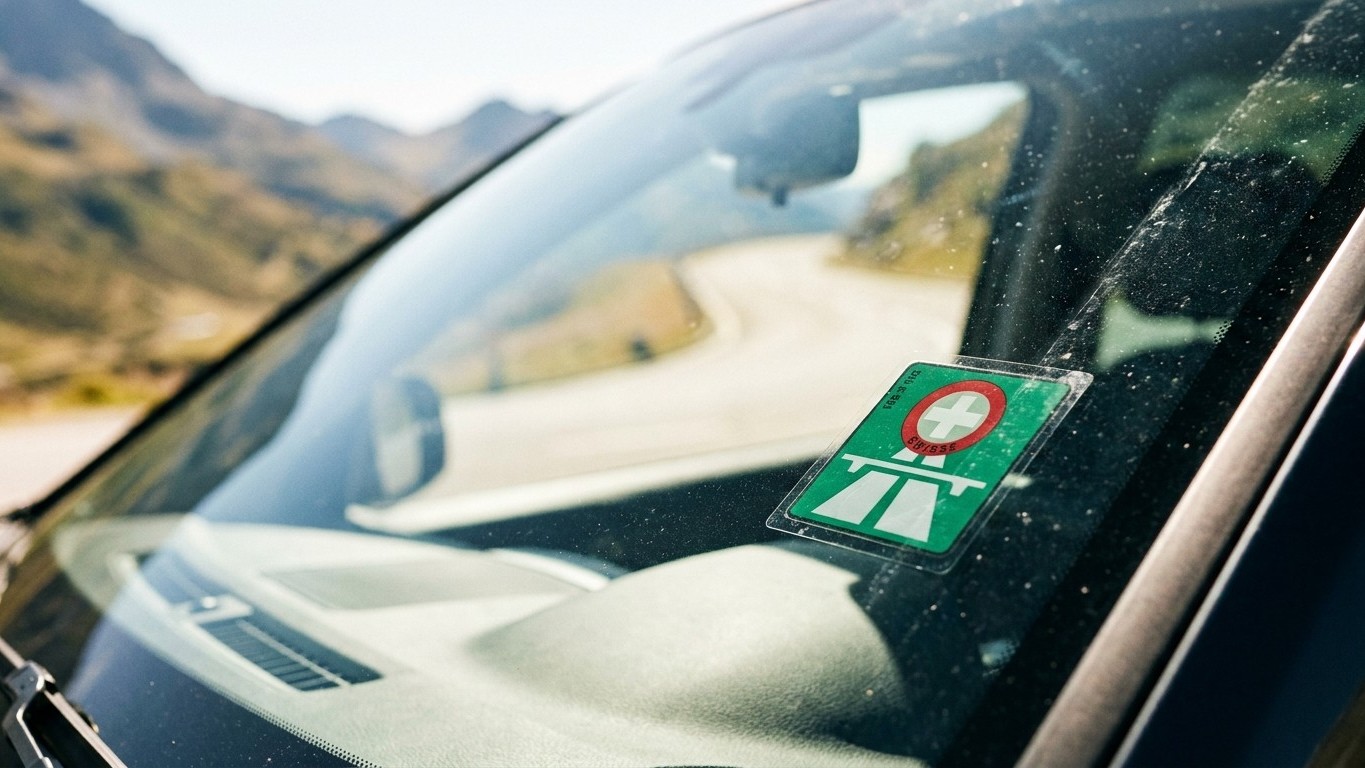 Mon voisin colle toujours deux vignettes avant de partir en Suisse avec sa caravane et ce n'est pas par excès de zèle